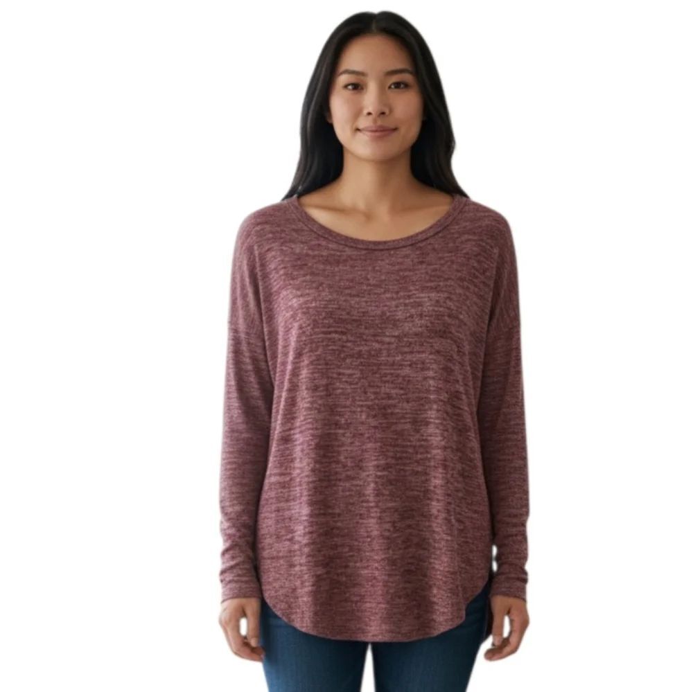 OLD NAVY MARBLED BURGUNDY SWEATER SZ.S EUC.